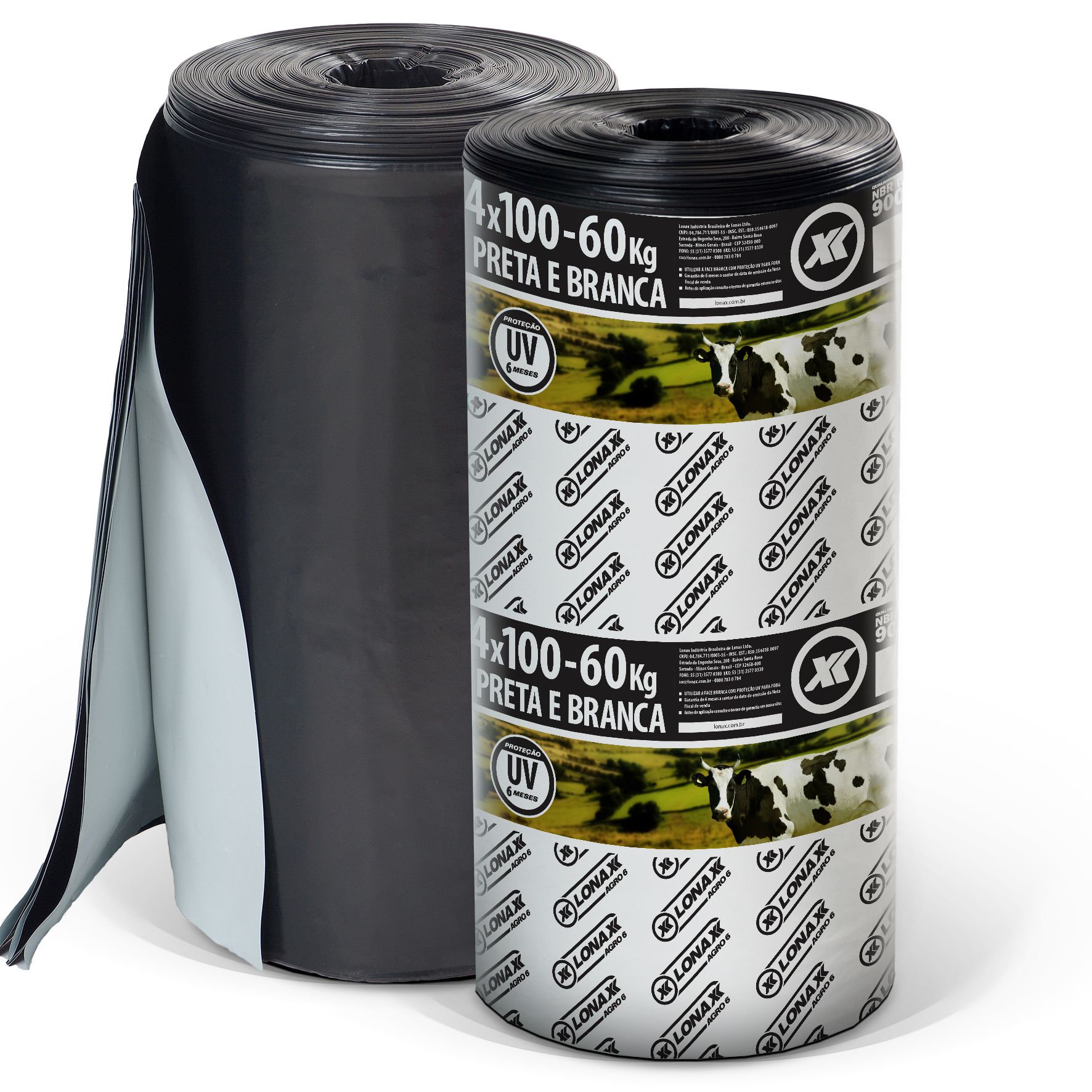 Lona Preta/Branca  4x100mt 60kg Silo
