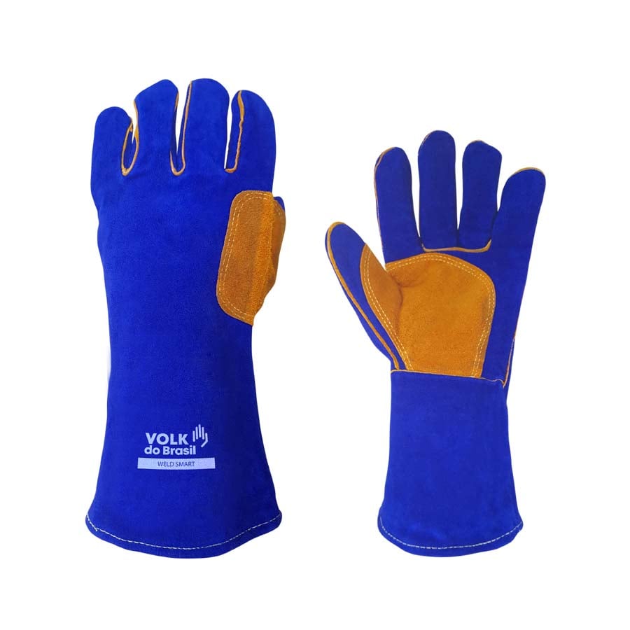 Luva P/Mao Couro Soldador Weld Az Eg