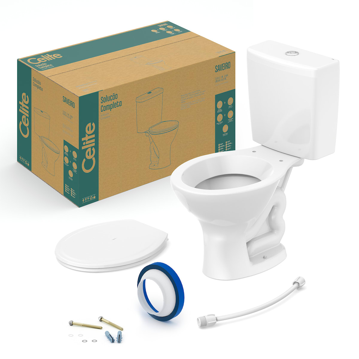 Bacia C/Cx Acop Br Sav Ecof  Kit Comp