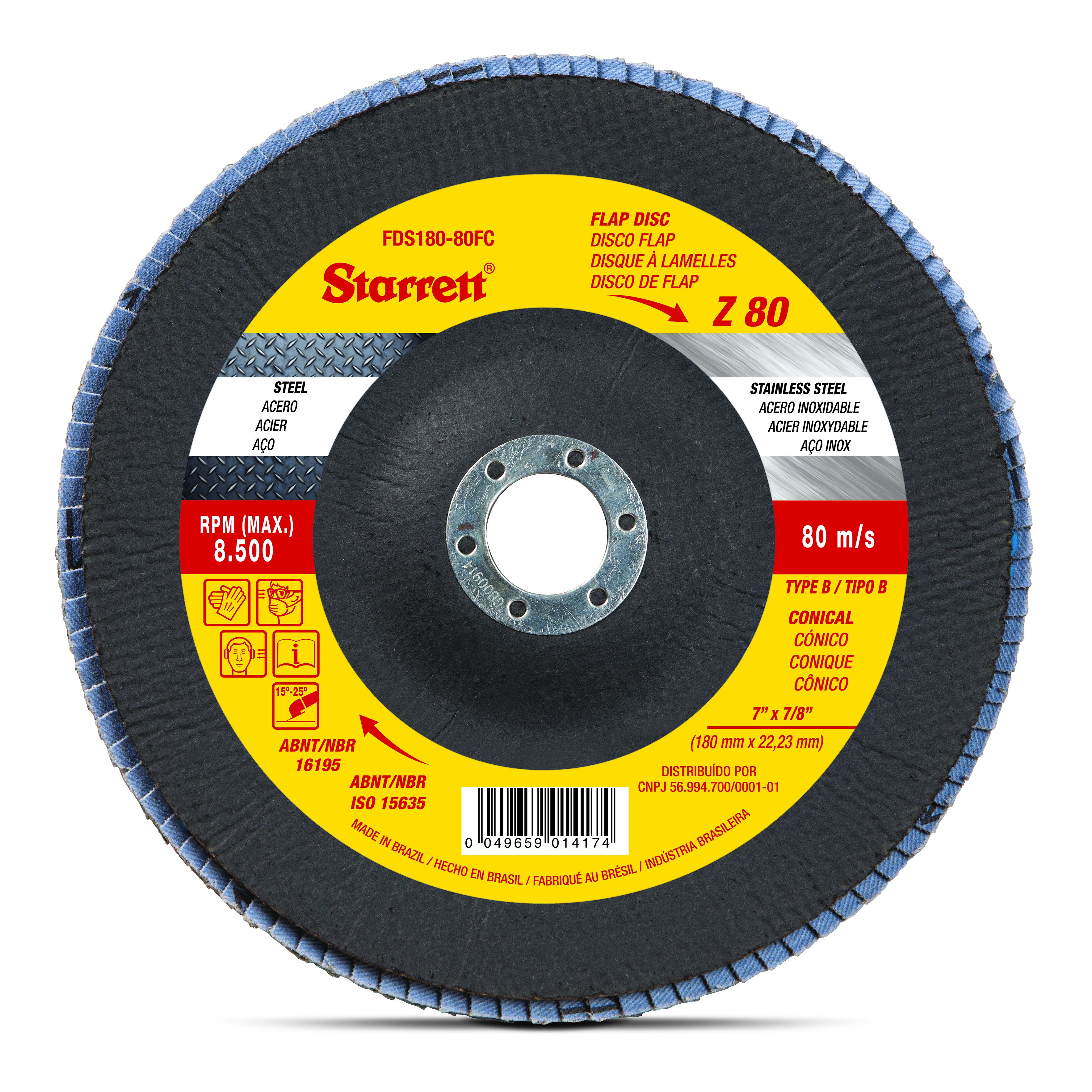 Disco Flap Reto 7”  G80 Zirconio