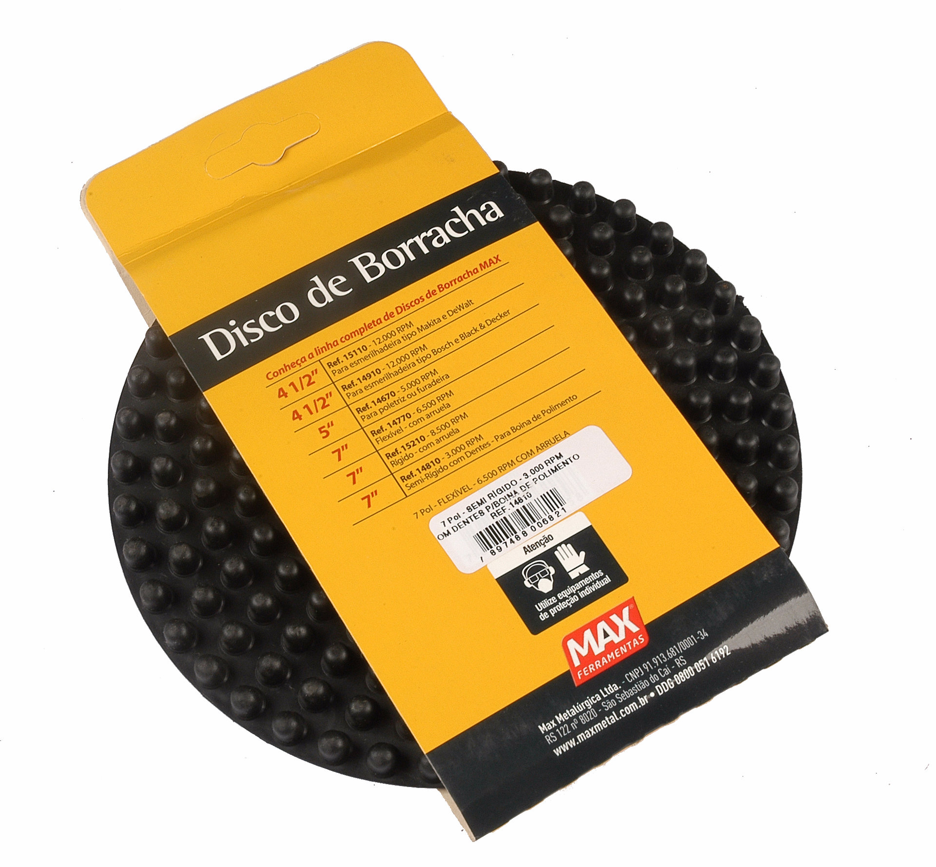 Disco Borracha 7” Dent Politriz Pt