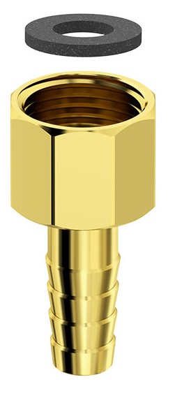 Adapt Femea P/Inst Gas 1/2x3/8” Niq Reto