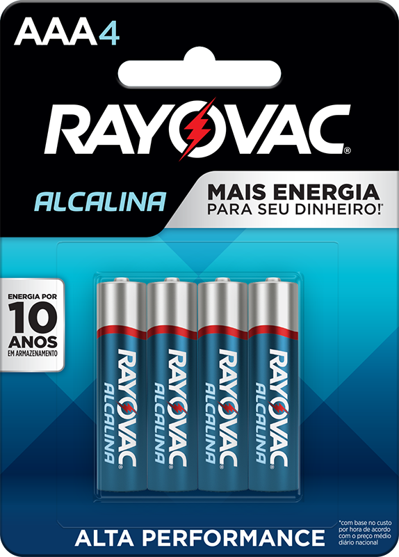 Pilha Alcalina Aaa Palito C/4pc