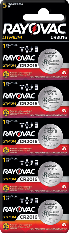 Pilha Botao Lithium 3v Cr2016 C/5pc