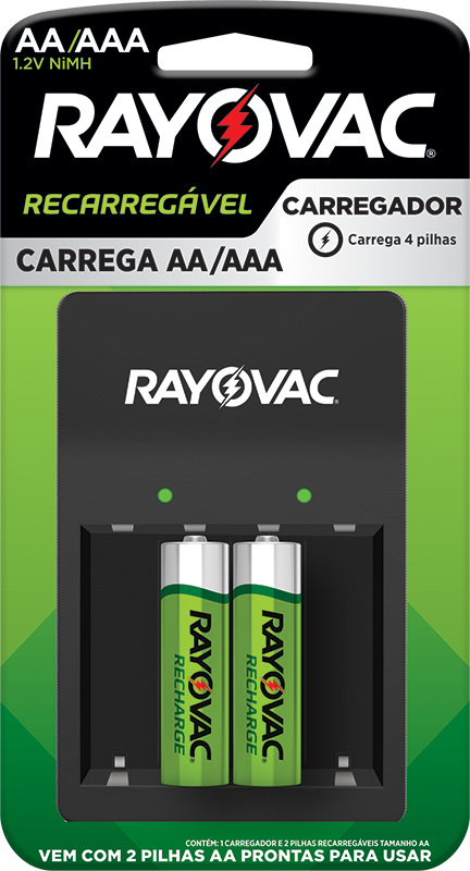 Carregador Pilha Aa/Aaa Bv C/02 Pilhas