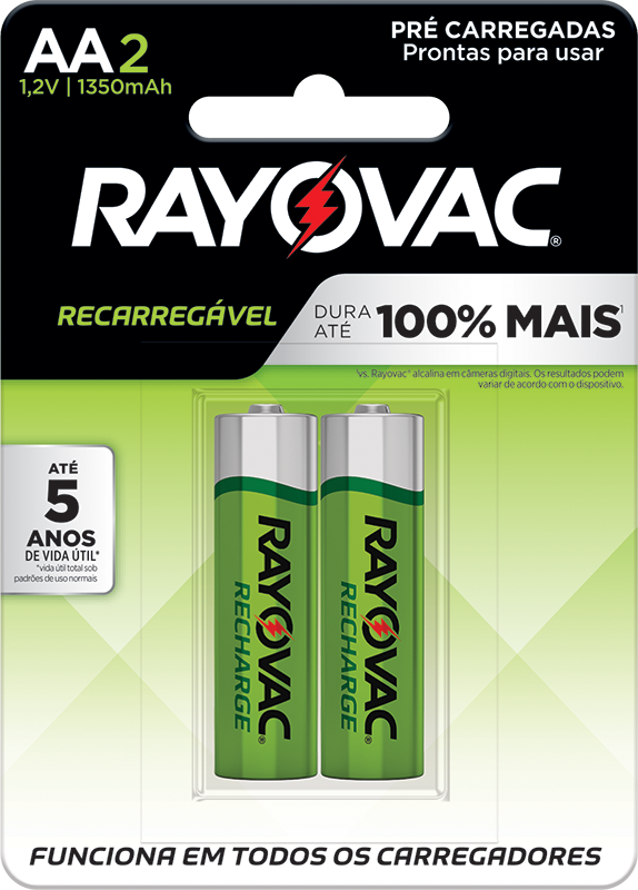 Pilha Recarregavel Aa Peq C/2pc