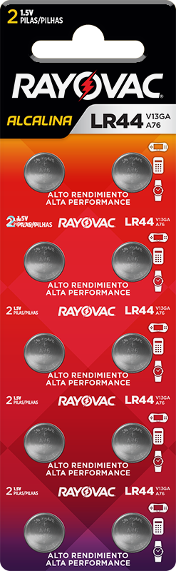 Pilha Botao Alcalina 1,5v Lr44 C/10pc