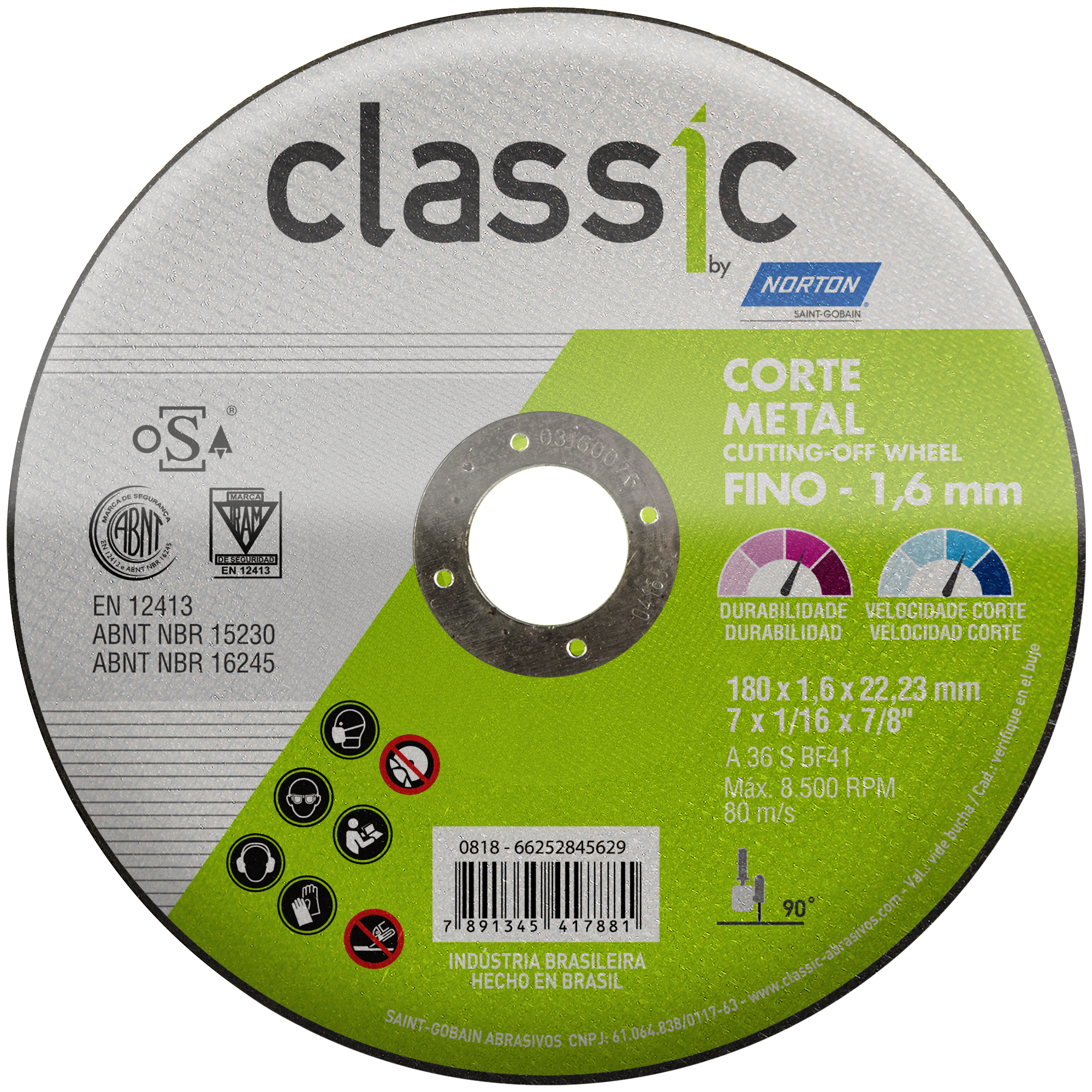 Disco De Corte  7x1/16x7/8” Metal