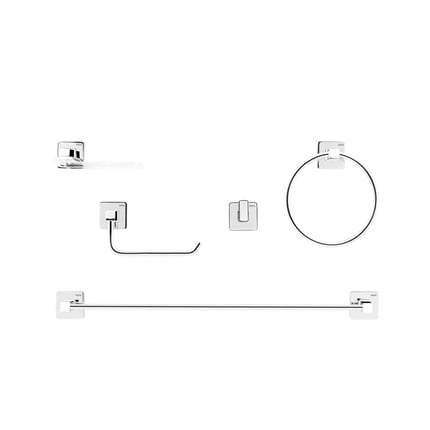 Kit P/Banheiro Metal Cr 5pc Trip