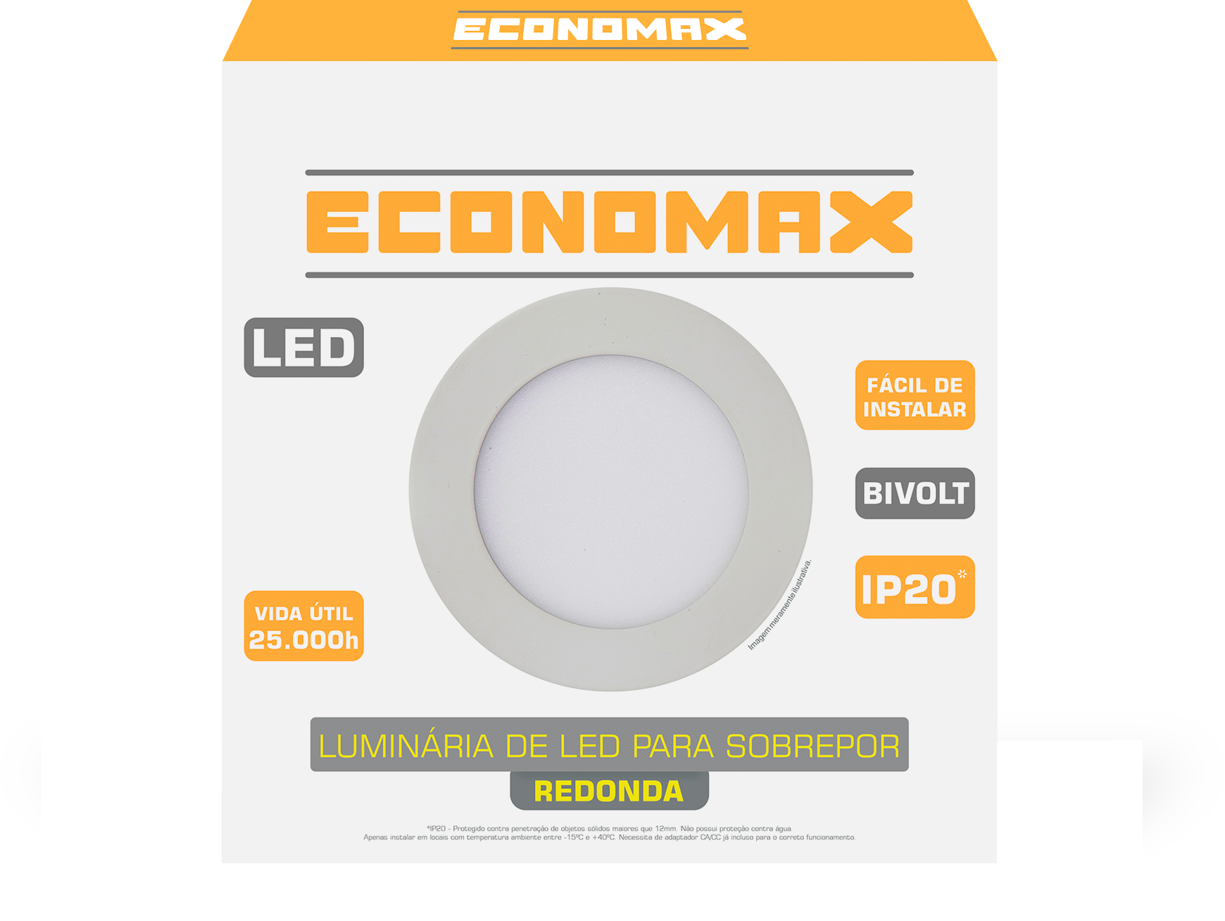Painel Led Sob Red 16cm 12w 6,5k Br