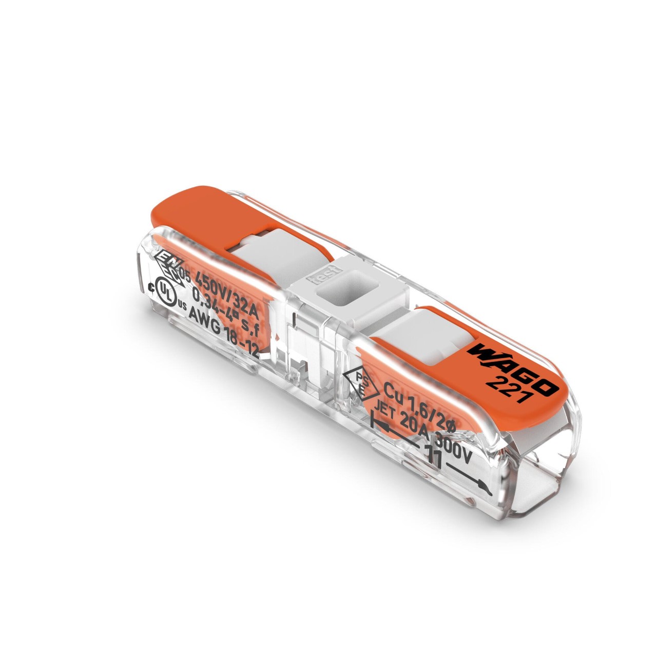 Conector Emenda 2p 4,0mm 221-2411 Inline