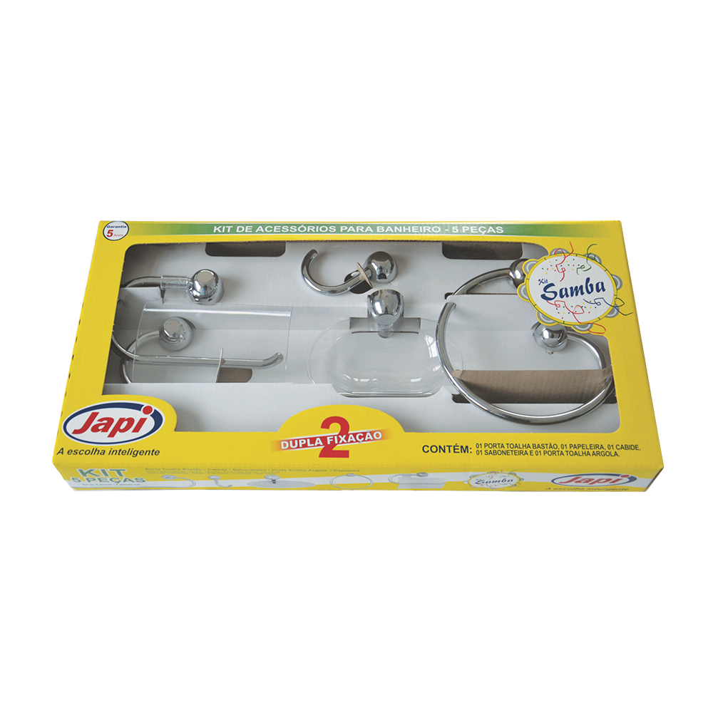 Kit P/Banheiro Abs Cr 5pc Samba