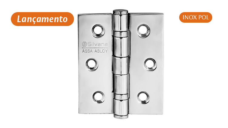 Dobradica 4x3” 882 C/3un Inox Esc