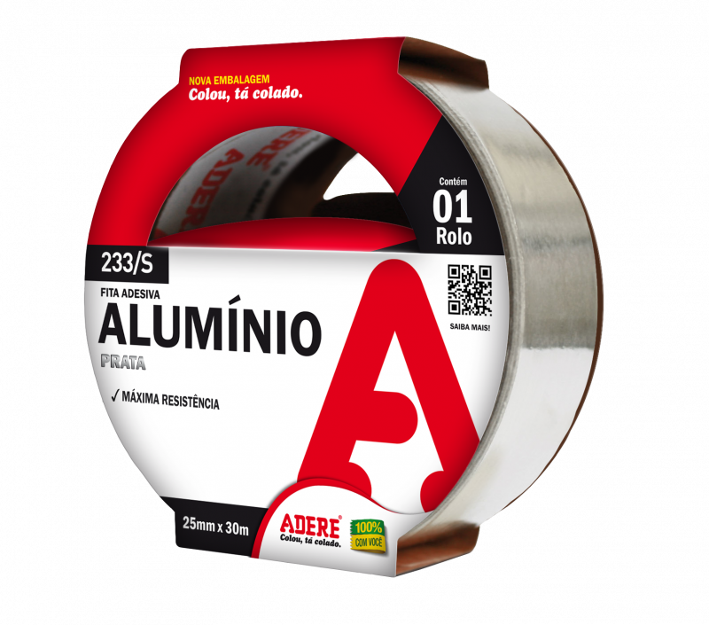 Fita Aluminio 25mmx30mt 233s
