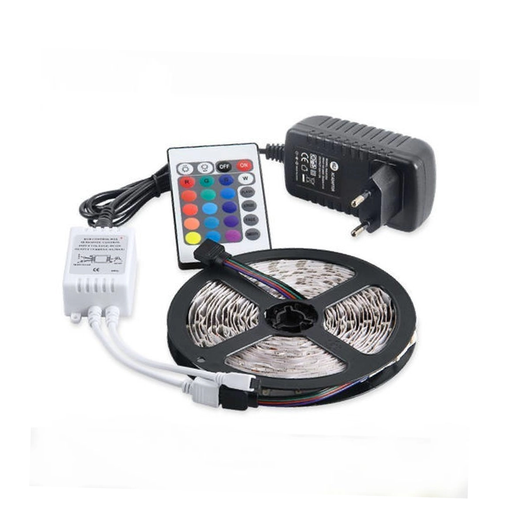 Fita Led  7,8w 5mt 12v 3k C/Fonte Rgb