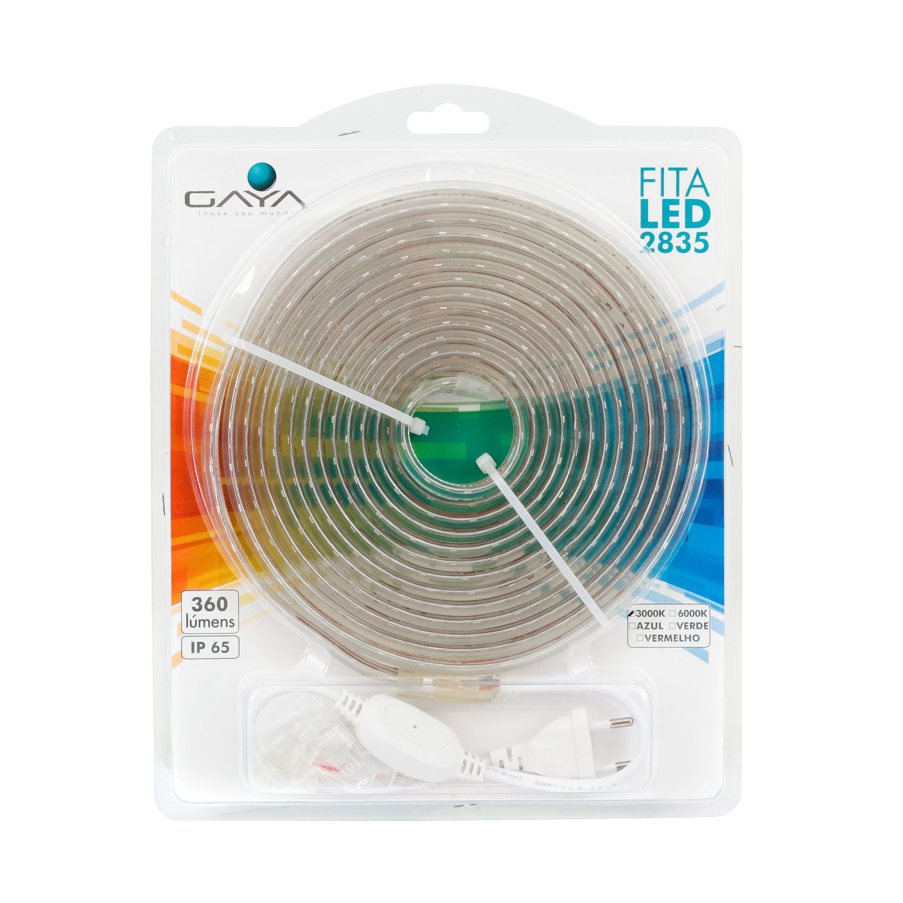 Fita Led  4,8w 5mt 220v 3k C/Fonte