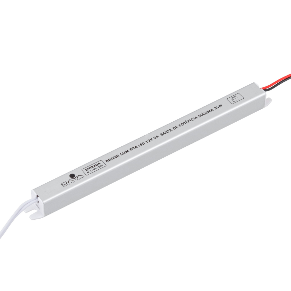 Fonte P/ Fita Led 12v  3a 36w Slim