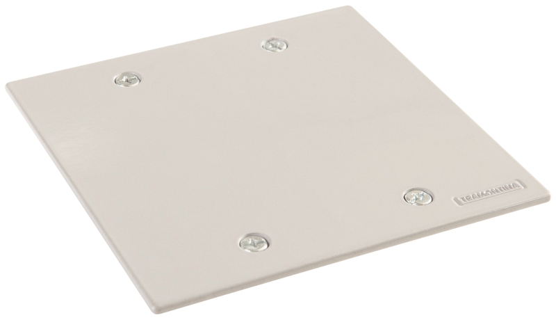 Placa Piso 4x4 Alum Cega Cinza