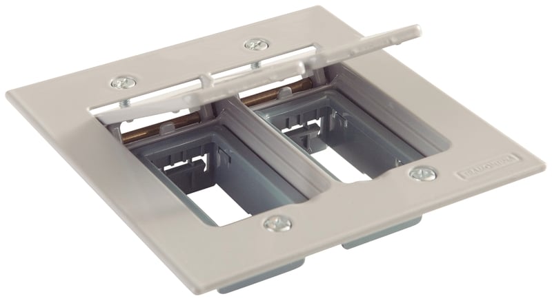 Placa Piso 4x4 Alum 2 Saidas Mod Cinza