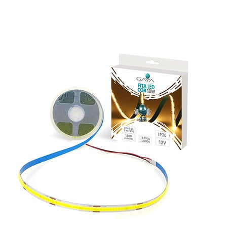 Fita Led 18w 5mt 12v 6k Cob