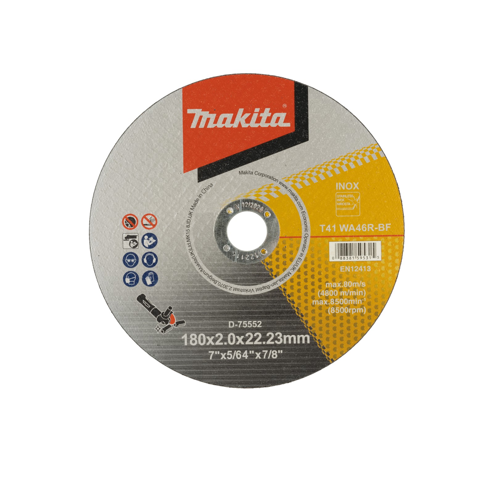 Disco De Corte  7x5/64x7/8” Inox