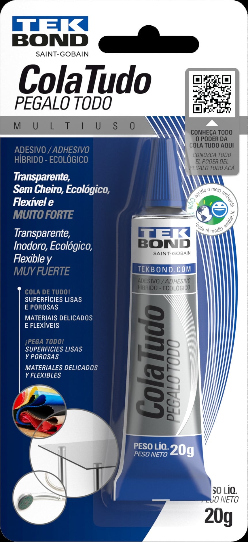 Adesivo Fixa Tudo Incolor  20g
