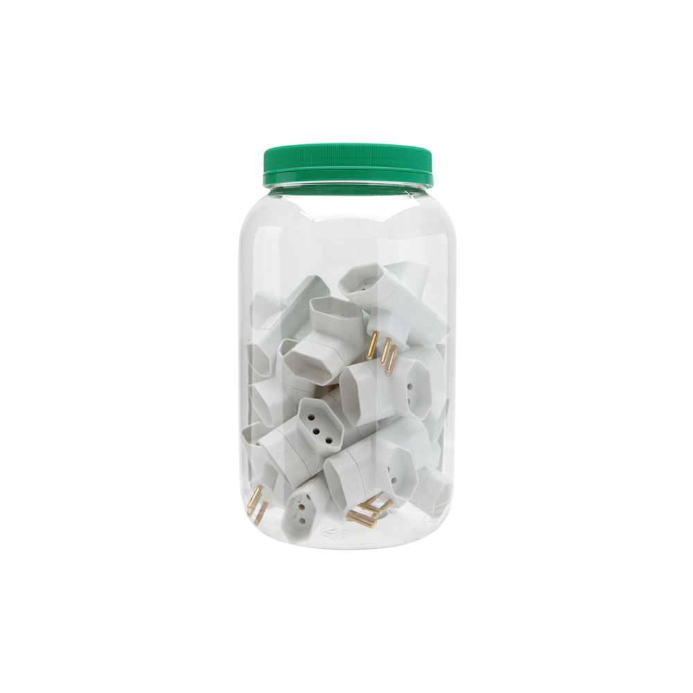 Pino Adapt Tipo T 2p+T Br 10a 15pc Pote