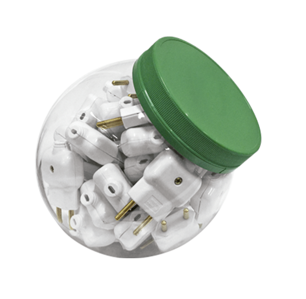 Plug 2p Macho 10a Cz Pren Cb 40pc Pote