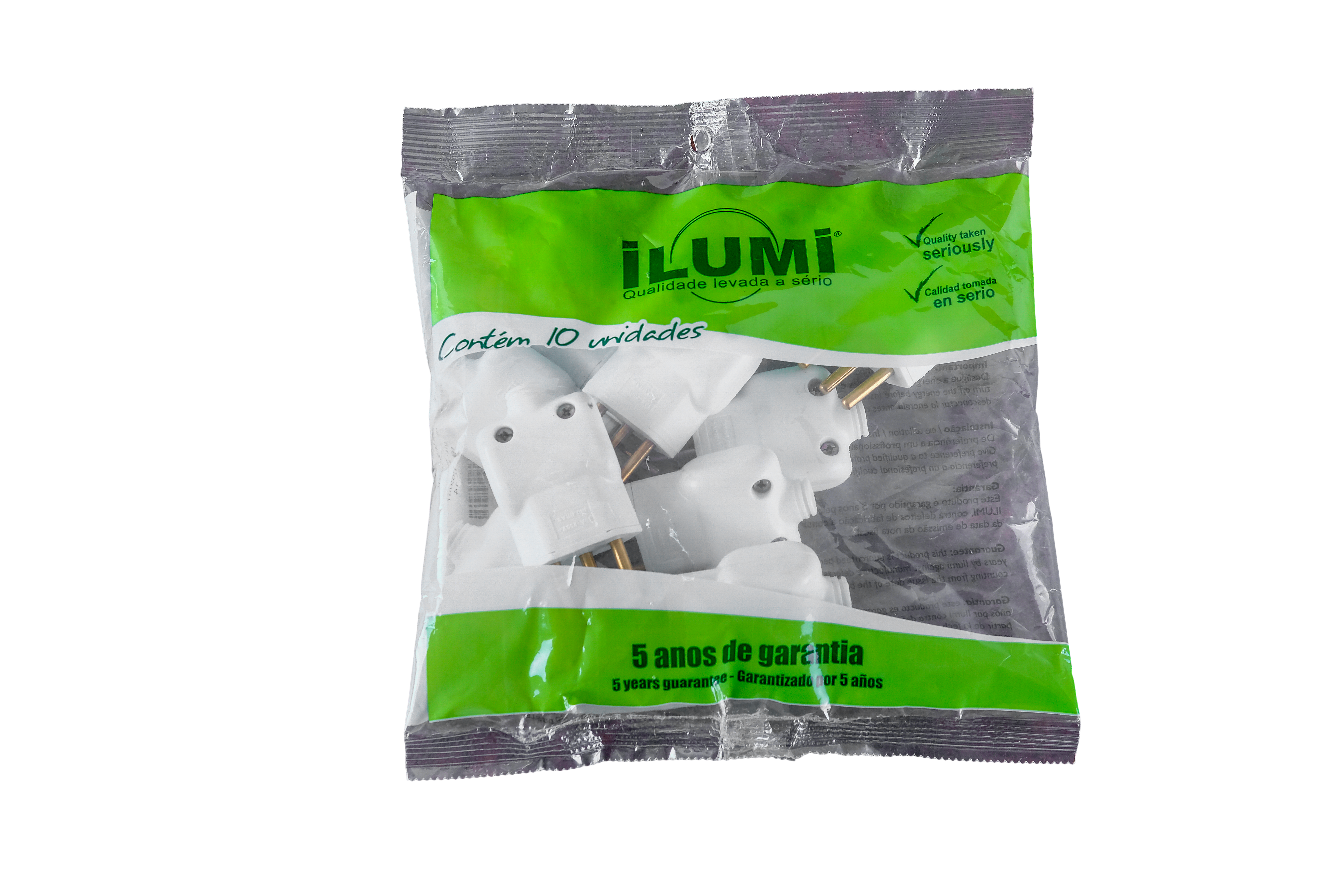Plug 2p+T Macho 10a Br Pren Cb 10pc