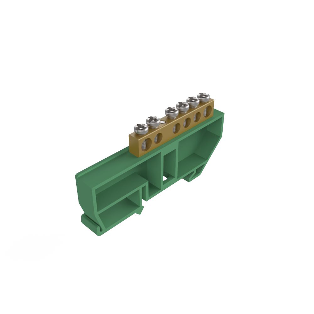 Barramento Terra 06 Furos C/Sup Vd