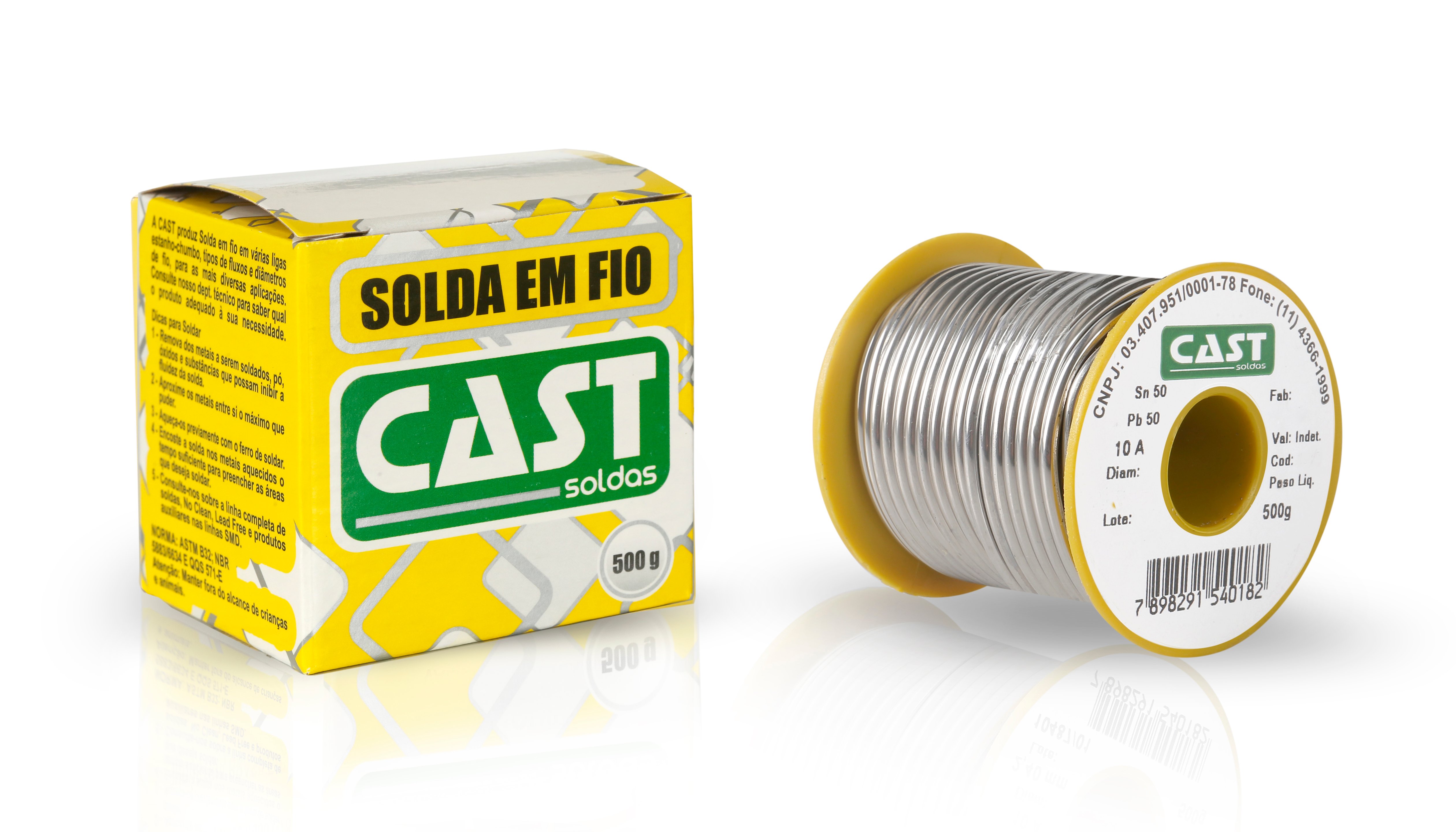 Solda Fio Tubo Cobre 50x50 (Sn Pb) 500gr
