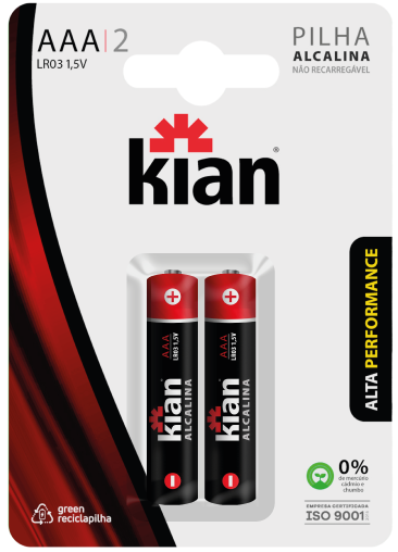 Pilha Alcalina Aaa (Palito-2pc)