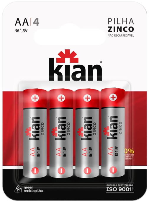 Pilha Zinco Aa (Peq-4pc)