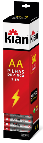 Pilha Zinco Aa (Tubo-60pc)