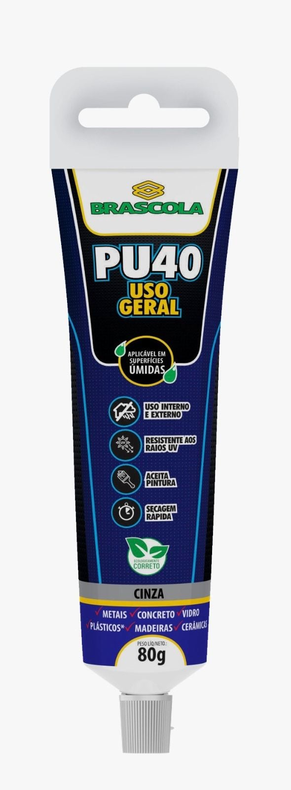 Selante Pu Cinza  80gr Pu40
