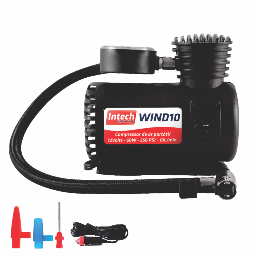 Compressor Ar Portatil 12v 60w Wind10