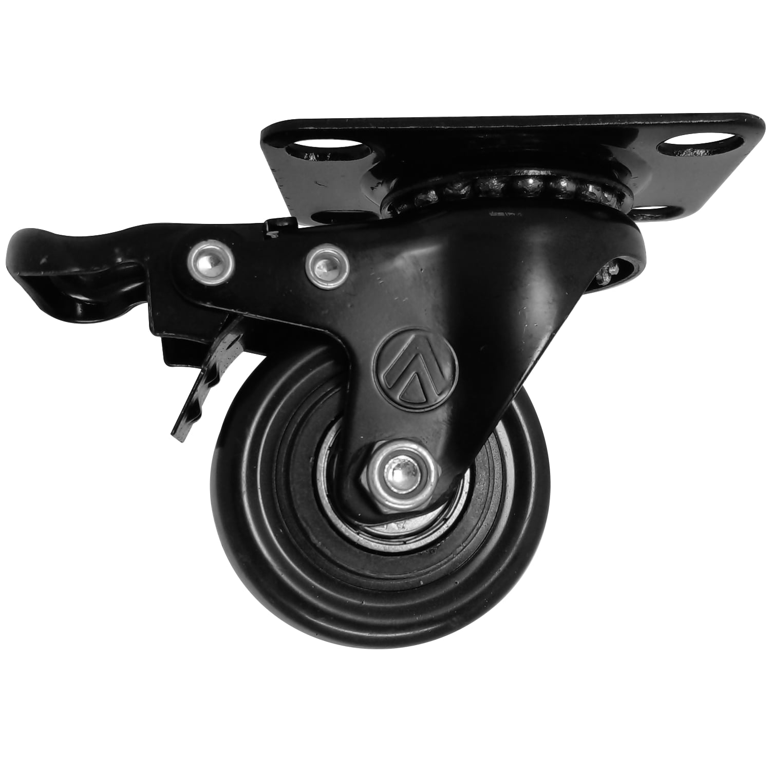 Rodizio Girat 2”  Pvc Preto  C/Freio