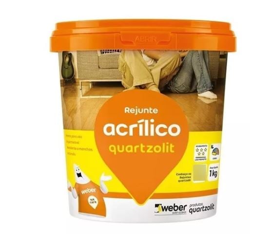 Rejunte Acrilico 1kg Cinza Platina