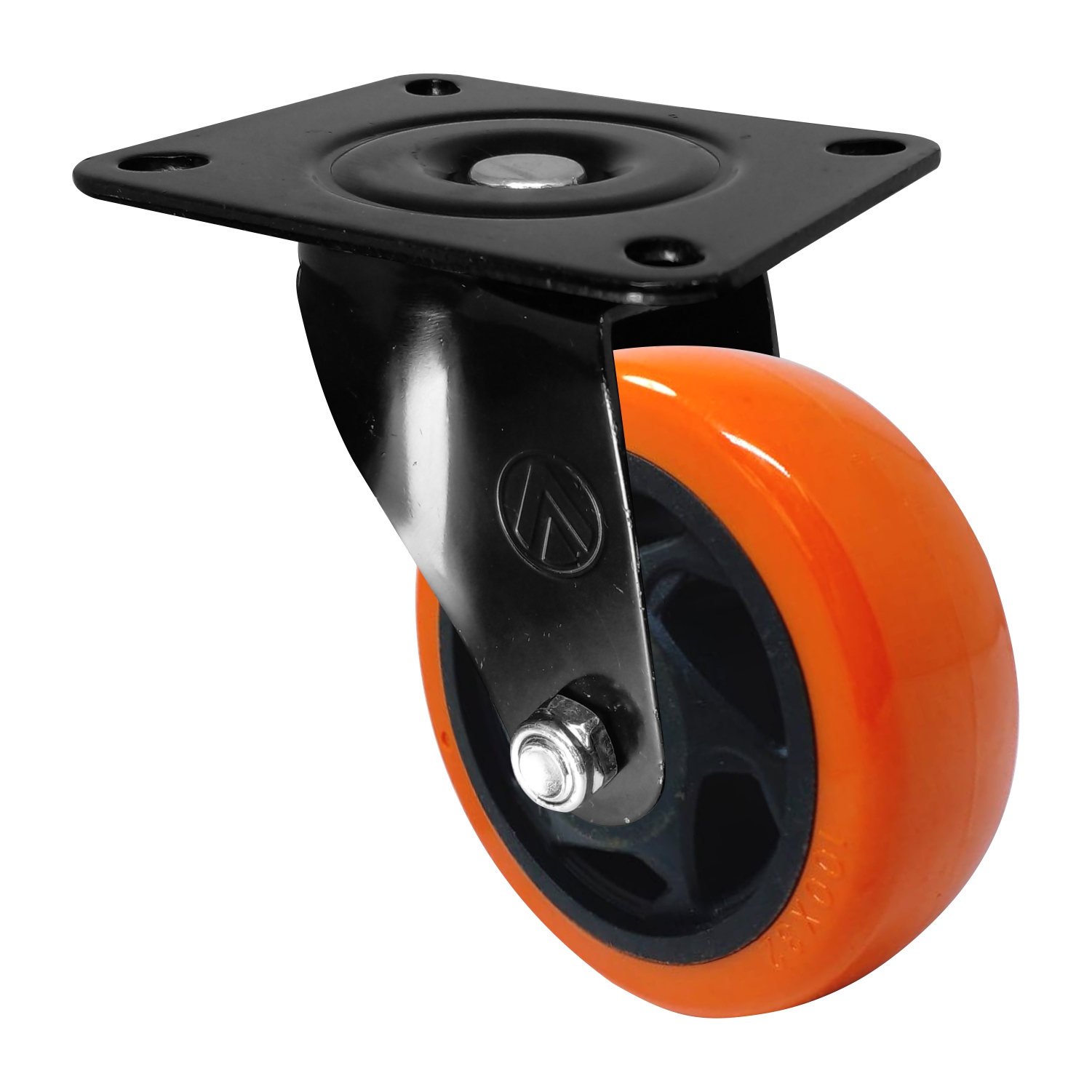 Rodizio Girat 4” Pvc Laranja 