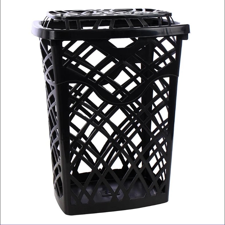 Cesto Plast Telado Ret C/Tampa 60lt Pt