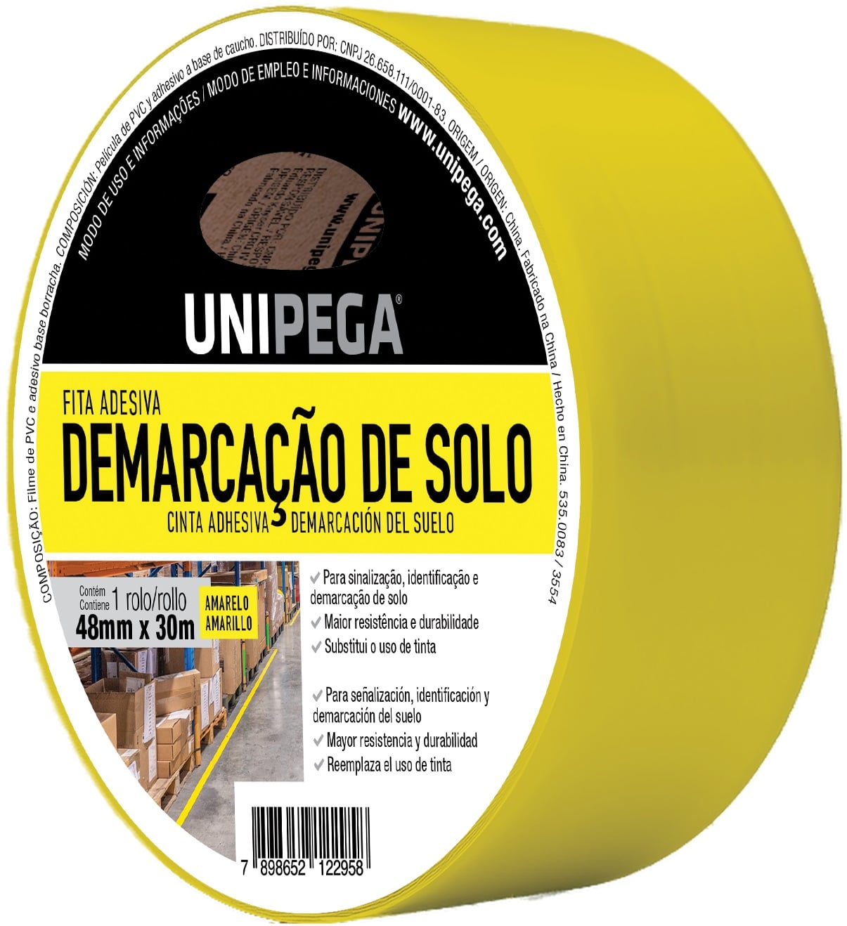 Fita Demarcacao Solo 48mmx30mt Am