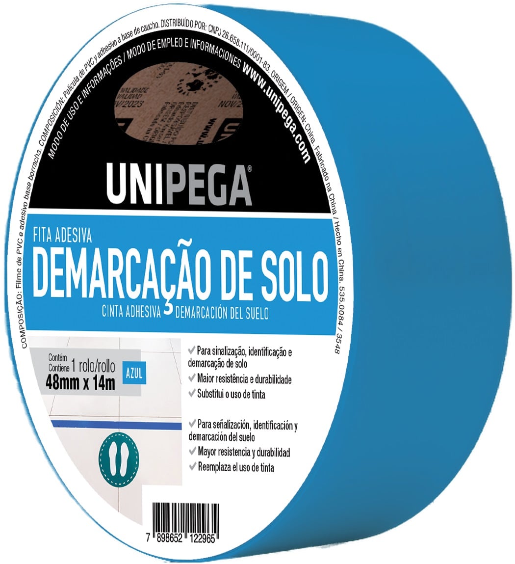 Fita Demarcacao Solo 48mmx14mt Az
