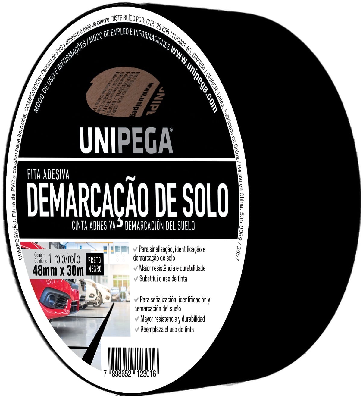 Fita Demarcacao Solo 48mmx30mt Pt