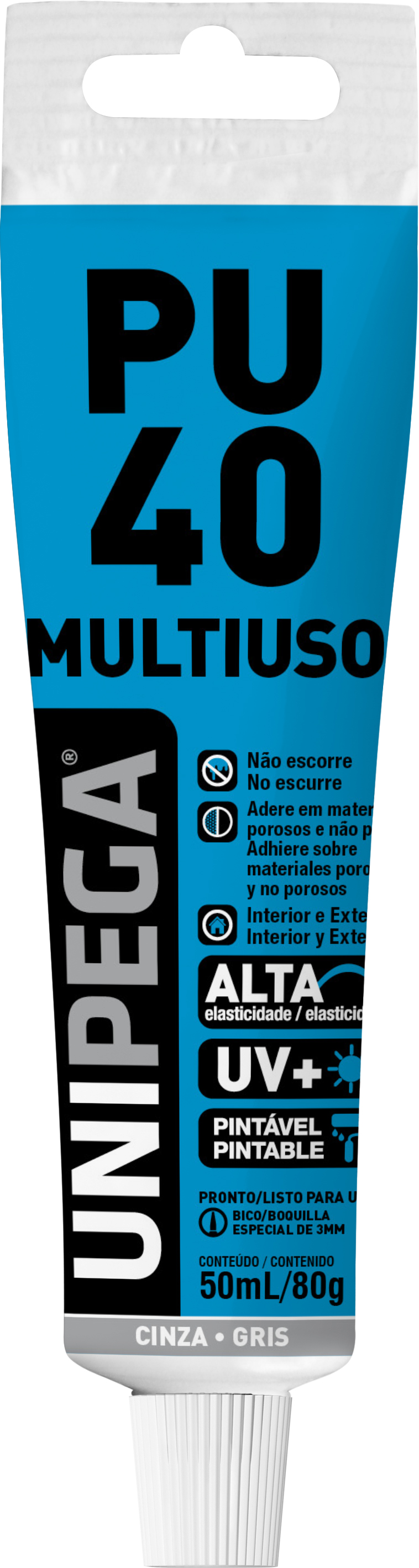 Selante Pu Cinza  80gr Pu40