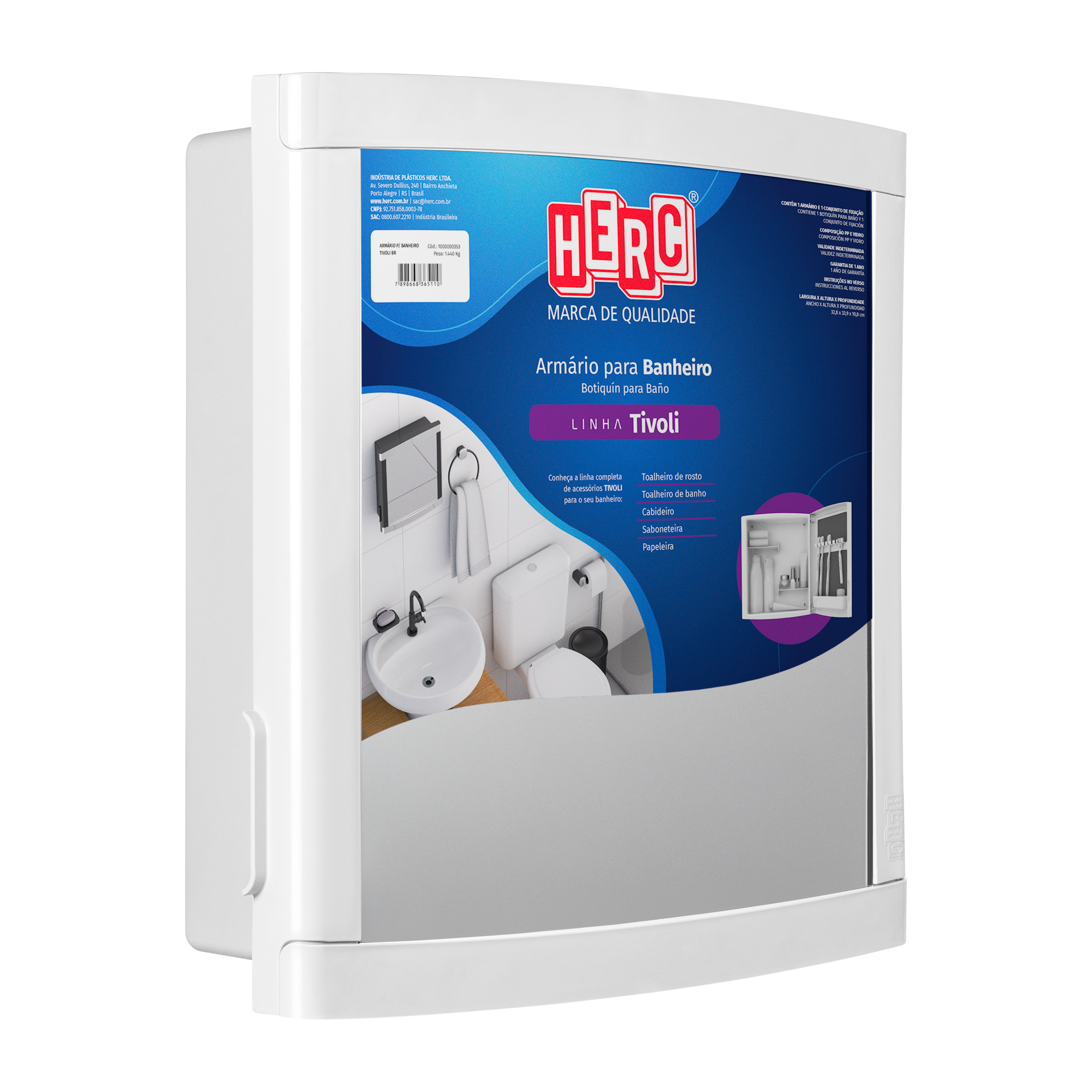 Armario Plast Emb 34x33x11cm Branco
