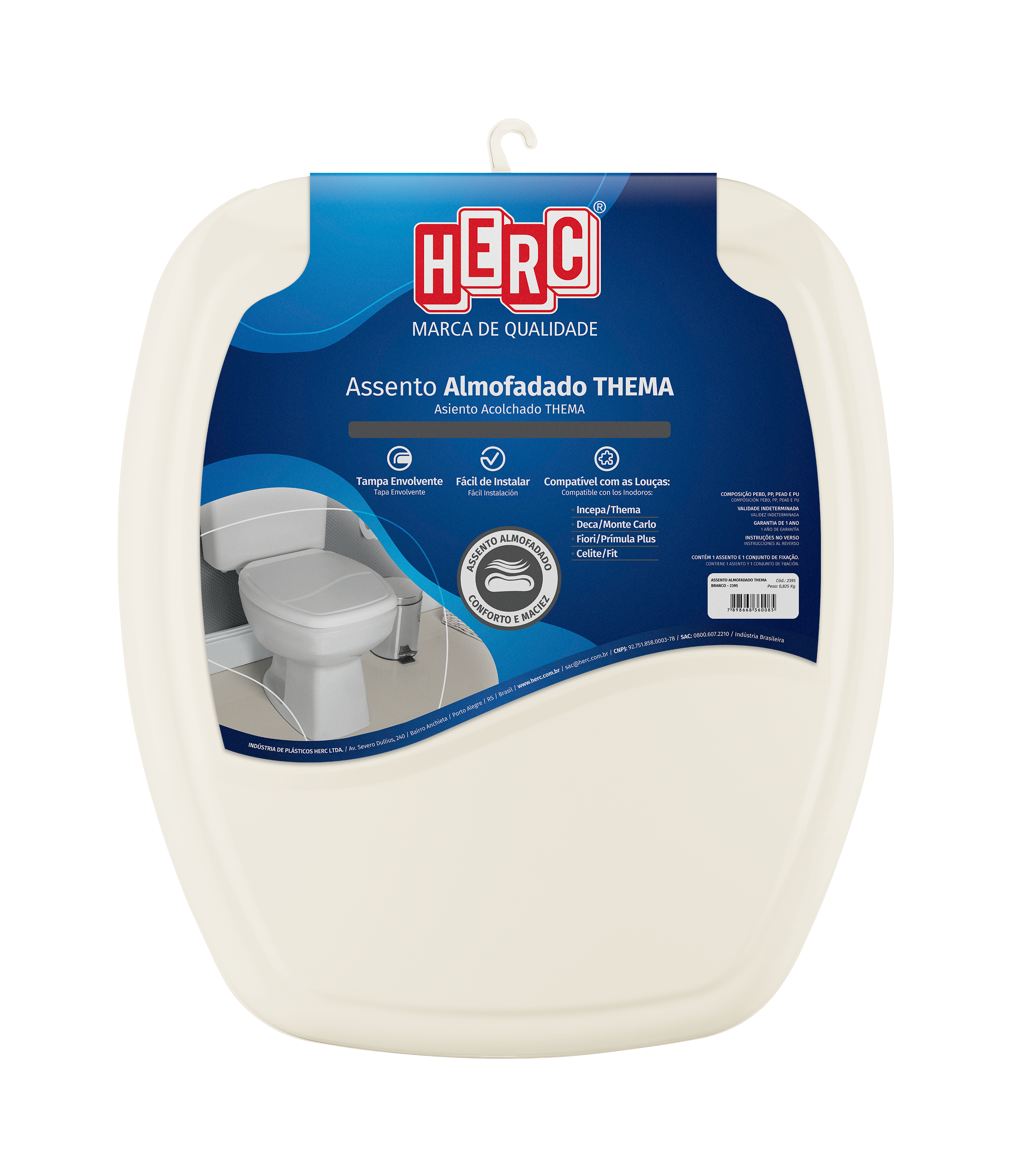 Assento Plast Almof Quad Biscuit Thema