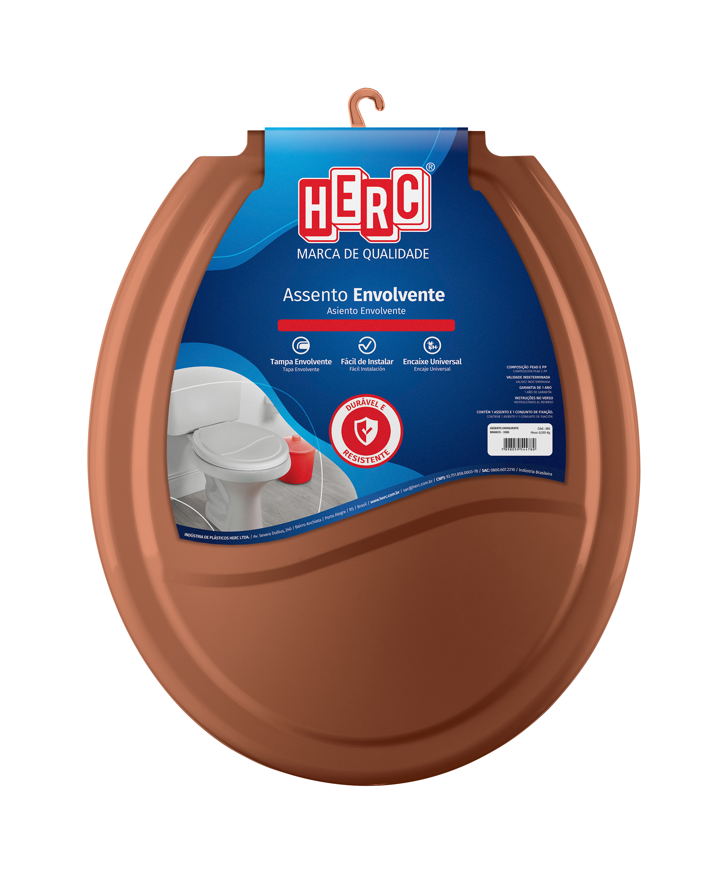 Assento Plast Oval Ocre Ideale