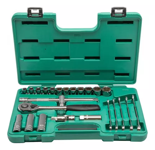 Jg Soq Estr 1/2” 18pc Crv C/Maleta
