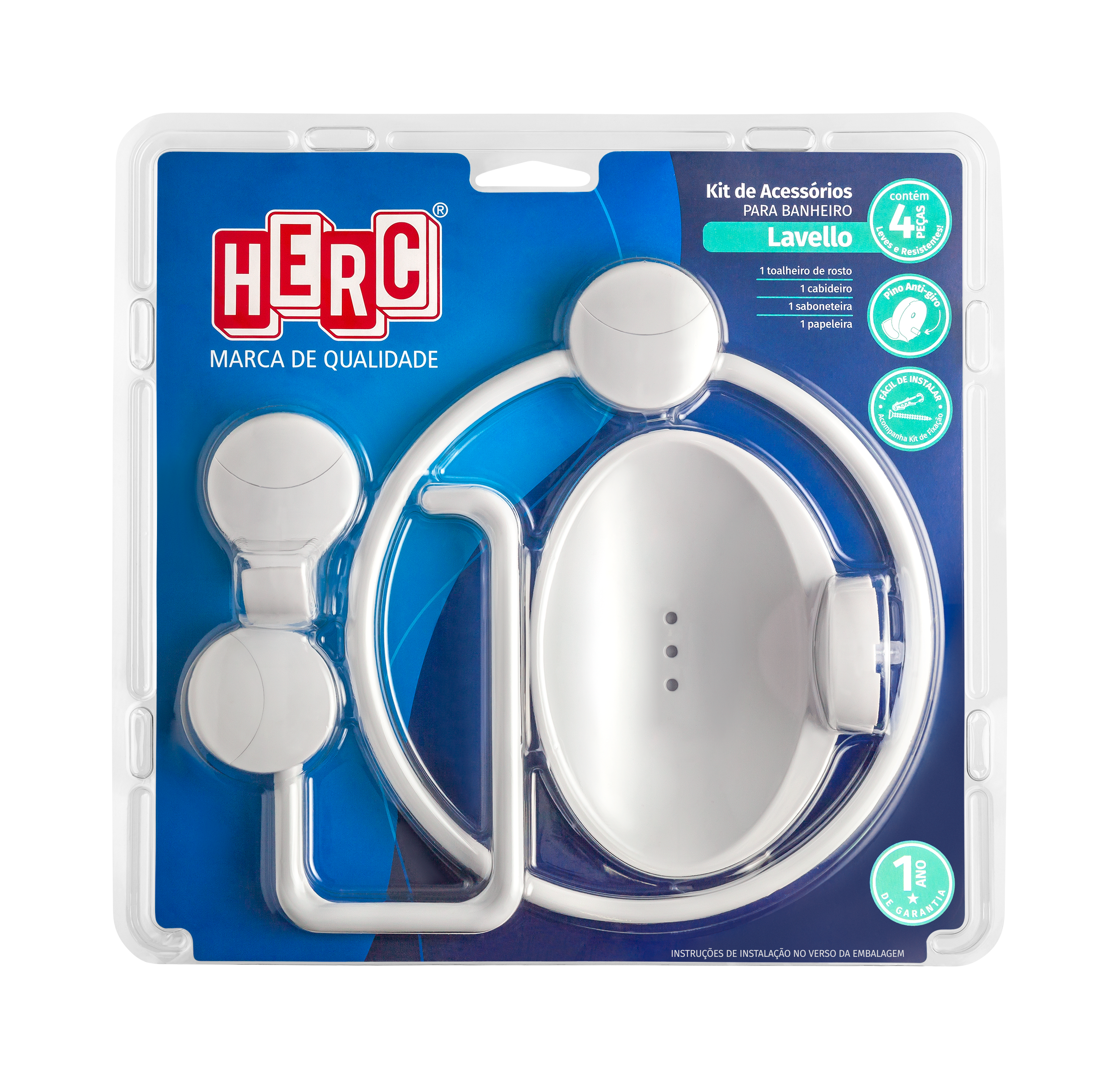 Kit P/Banheiro Abs Br 4pc Lavello