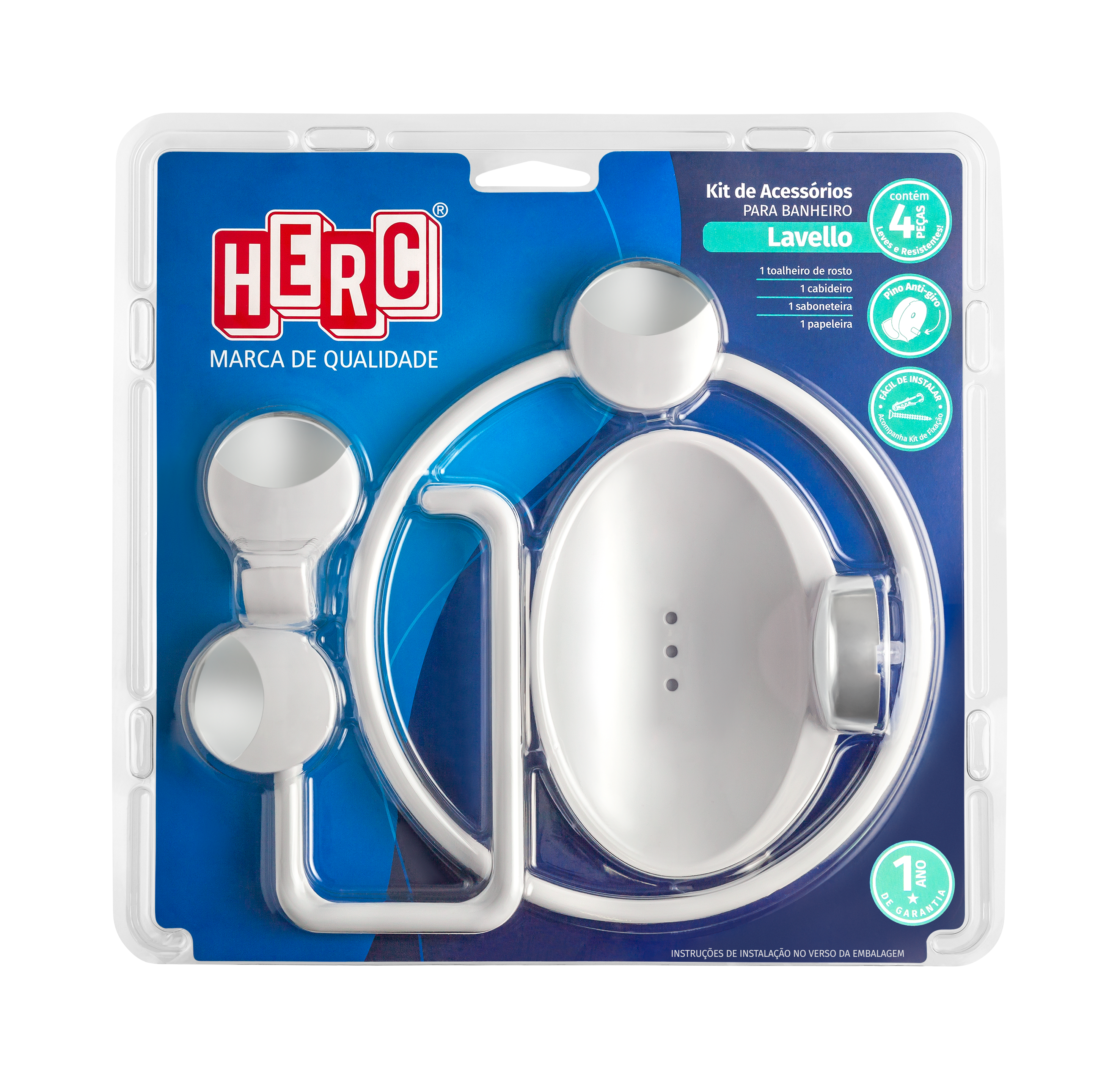Kit P/Banheiro Abs Br/Cr 4pc Lavello